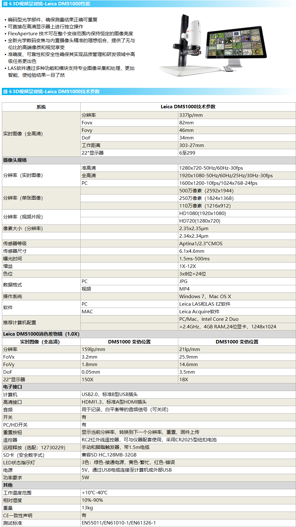 徠卡3D視頻顯微鏡-Leica DMS1000